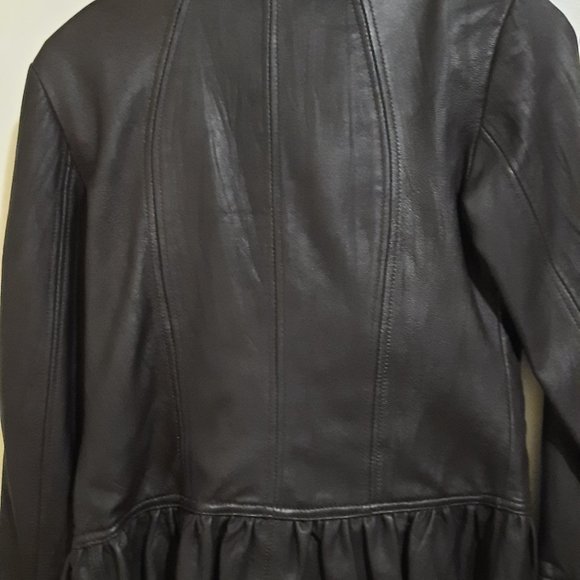 United face ruffled leather jacket - Picture 12 of 12